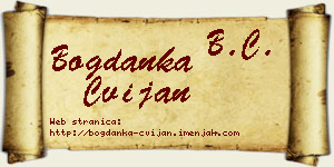 Bogdanka Cvijan vizit kartica